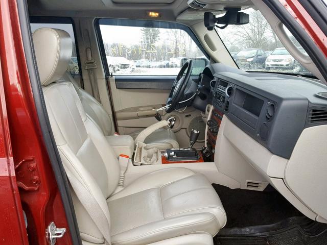 1J8HG58227C672628 - 2007 JEEP COMMANDER Tünd qırmızı foto 5