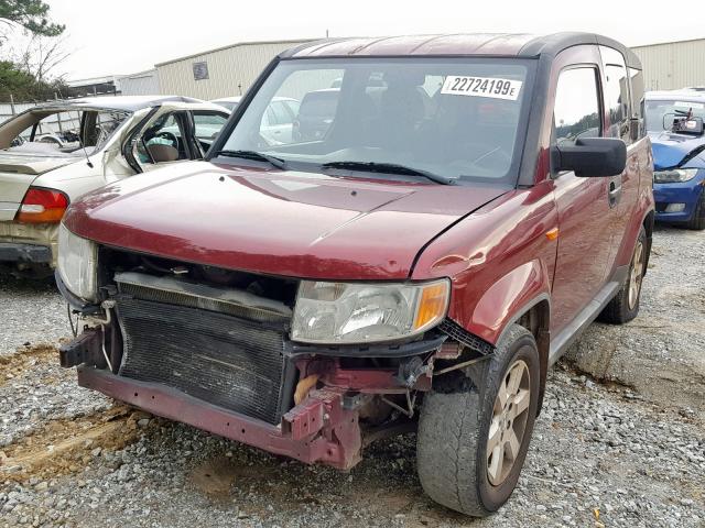 5J6YH18799L004704 - 2009 HONDA ELEMENT EX RED photo 2