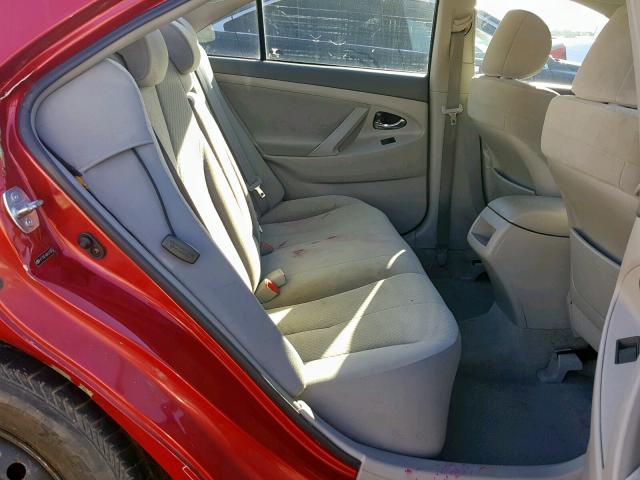 4T1BE46K37U006352 - 2007 TOYOTA CAMRY NEW RED photo 6