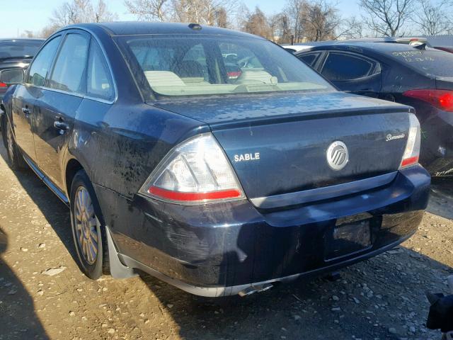 1MEHM40W48G622556 - 2008 MERCURY SABLE LUXU BLACK photo 3