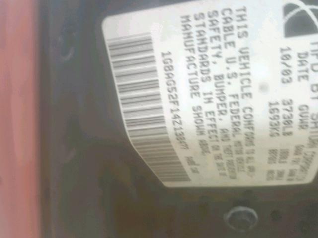 1G8AG52F14Z138477 - 2004 SATURN ION LEVEL RED photo 10