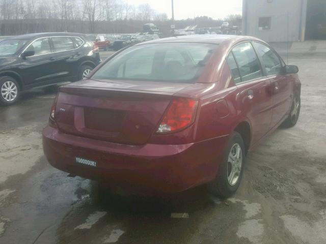 1G8AG52F14Z138477 - 2004 SATURN ION LEVEL RED photo 4