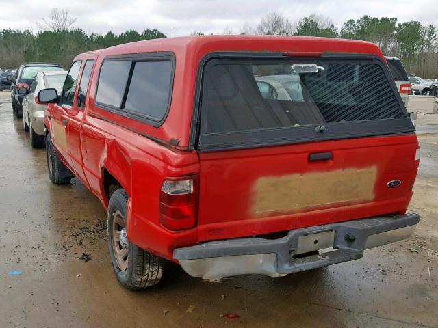 1FTYR14UX2TA22889 - 2002 FORD RANGER SUP RED photo 3