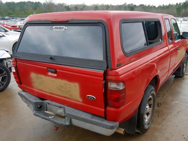 1FTYR14UX2TA22889 - 2002 FORD RANGER SUP RED photo 4