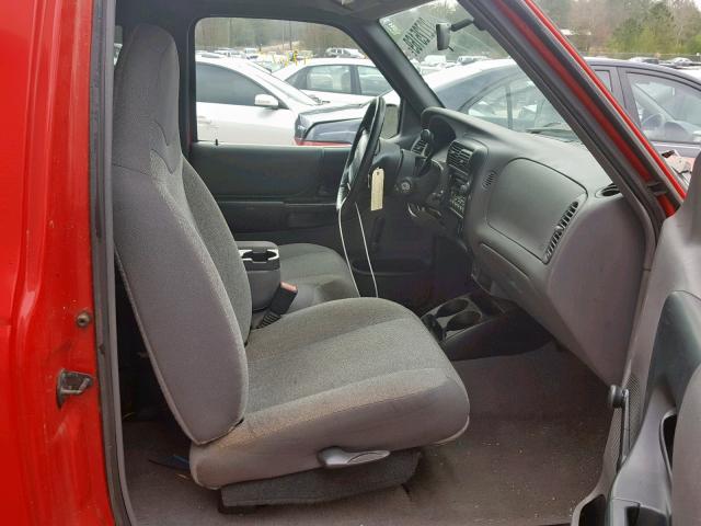 1FTYR14UX2TA22889 - 2002 FORD RANGER SUP RED photo 5