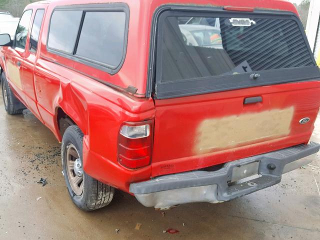 1FTYR14UX2TA22889 - 2002 FORD RANGER SUP RED photo 9