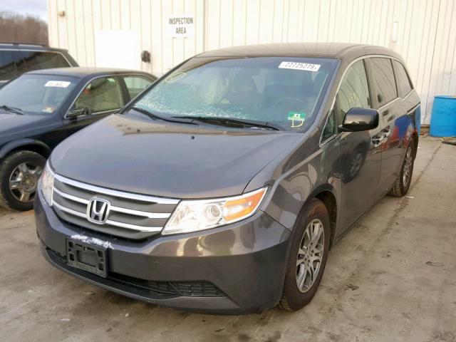 5FNRL5H49CB017856 - 2012 HONDA ODYSSEY EX GRAY photo 2