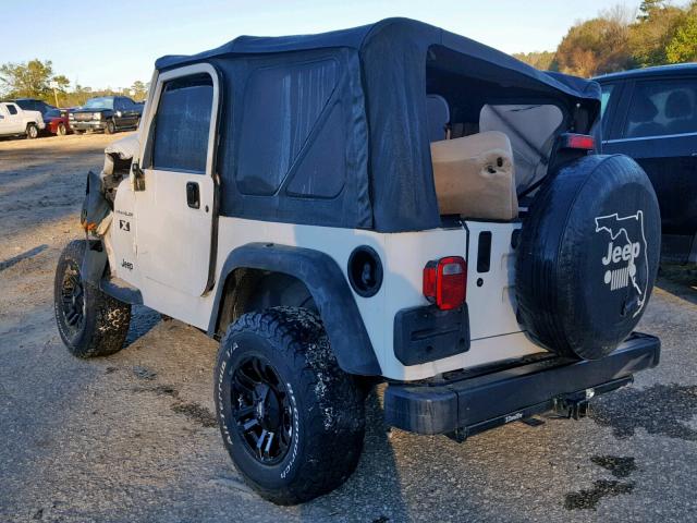 1J4FA39S82P750487 - 2002 JEEP WRANGLER / WHITE photo 3