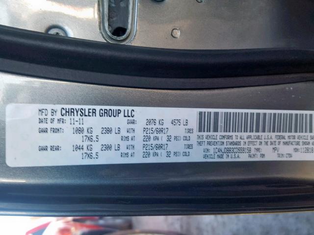 1C4NJDBB3CD559158 - 2012 JEEP COMPASS SP SILVER photo 10