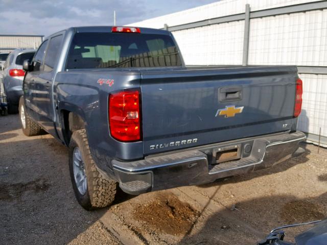 3GCUKREC7EG372408 - 2014 CHEVROLET SILVERADO BLUE photo 3