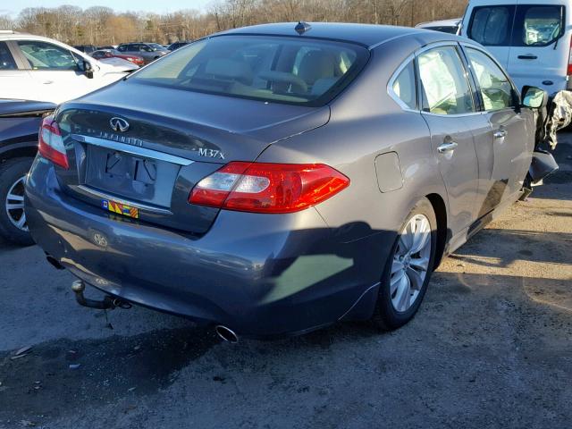 JN1BY1AR4BM374789 - 2011 INFINITI M37 X GRAY photo 4