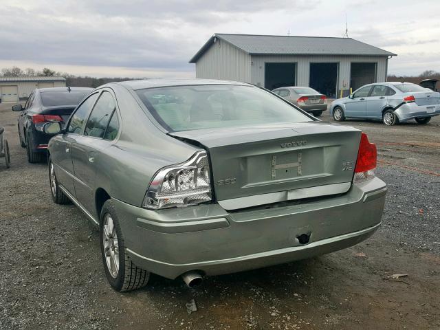 YV1RH592X82684759 - 2008 VOLVO S60 2.5T GREEN photo 3