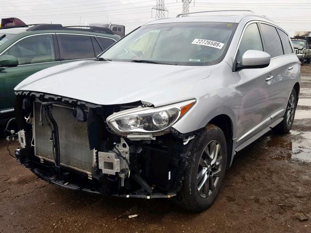 5N1AL0MM2DC328500 - 2013 INFINITI JX35 BASE SILVER photo 2