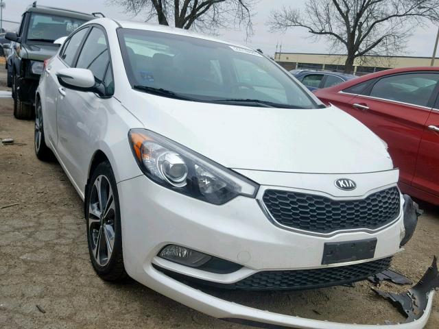 KNAFX4A84F5293346 - 2015 KIA FORTE EX WHITE photo 1