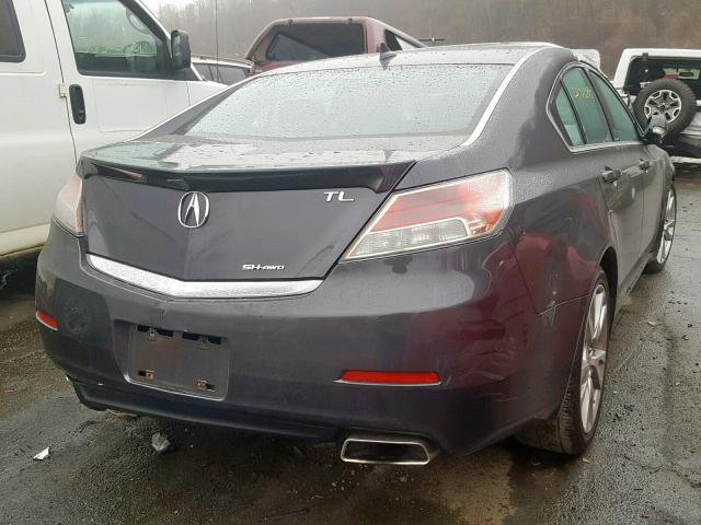 19UUA9F57EA000134 - 2014 ACURA TL TECH GRAY photo 4