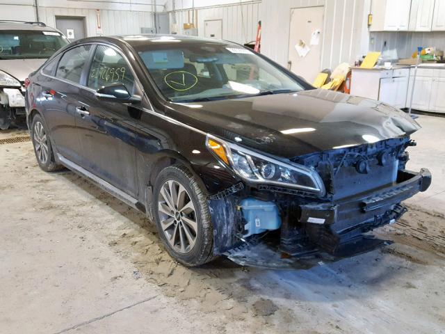 5NPE34AF5HH437594 - 2017 HYUNDAI SONATA SPO BLACK photo 1