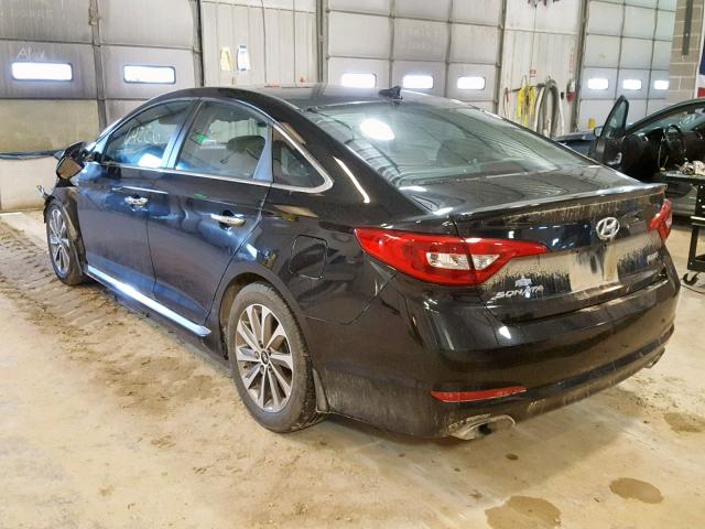 5NPE34AF5HH437594 - 2017 HYUNDAI SONATA SPO BLACK photo 3