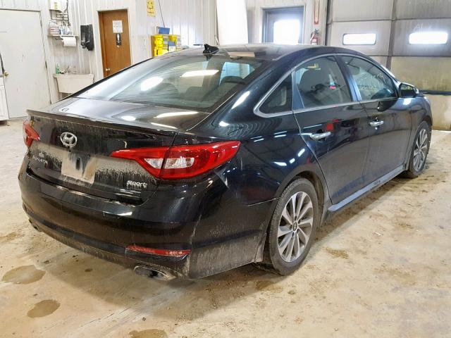 5NPE34AF5HH437594 - 2017 HYUNDAI SONATA SPO BLACK photo 4