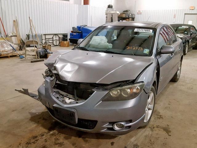 JM1BK123851242973 - 2005 MAZDA 3 S GRAY photo 2