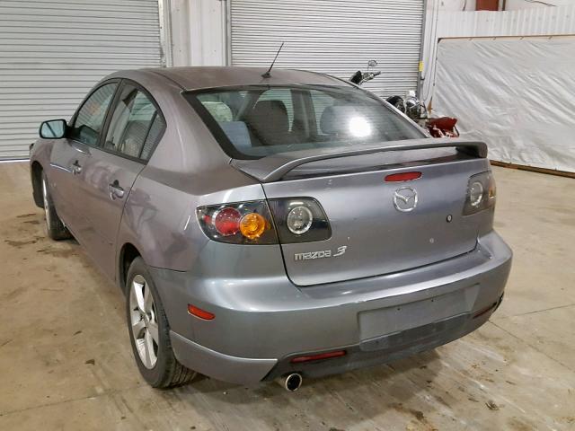 JM1BK123851242973 - 2005 MAZDA 3 S GRAY photo 3