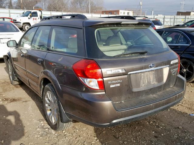 4S4BP86C684332531 - 2008 SUBARU OUTBACK 3. BROWN photo 3