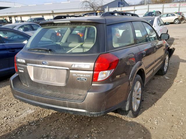 4S4BP86C684332531 - 2008 SUBARU OUTBACK 3. BROWN photo 4