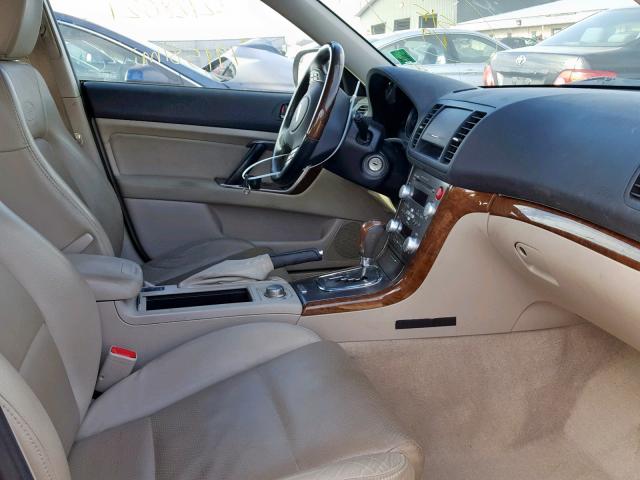 4S4BP86C684332531 - 2008 SUBARU OUTBACK 3. BROWN photo 5