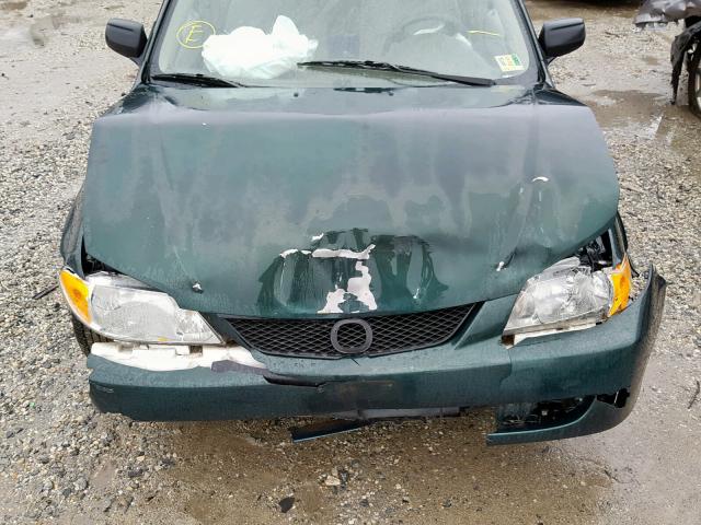 JM1BJ225830185798 - 2003 MAZDA PROTEGE DX GREEN photo 7