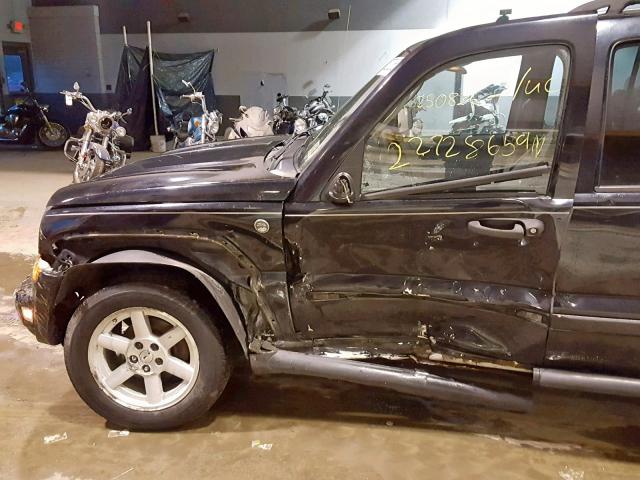 1J4GL58K85W501306 - 2005 JEEP LIBERTY LI BLACK photo 9