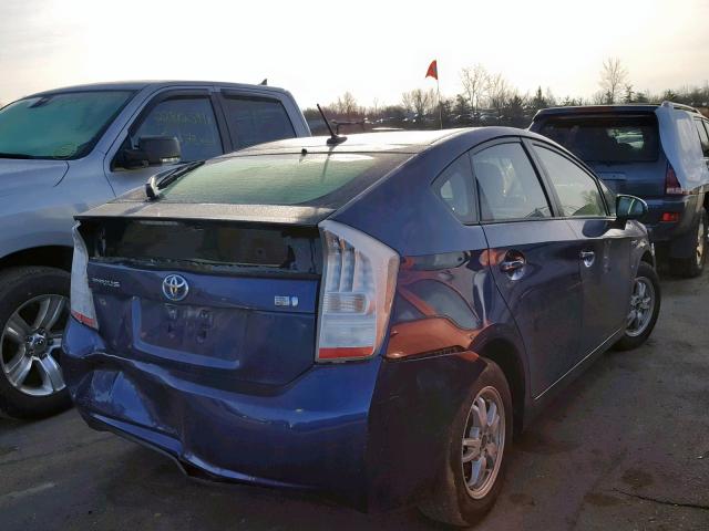 JTDKN3DU0B1463603 - 2011 TOYOTA PRIUS BLUE photo 4