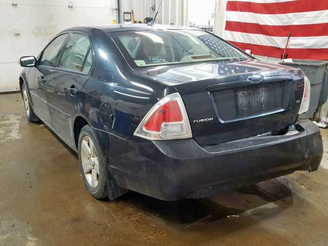 3FAHP07Z29R114474 - 2009 FORD FUSION SE BLACK photo 3