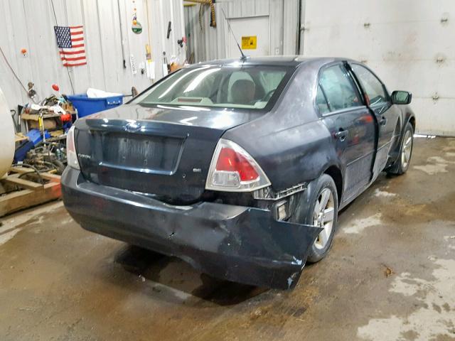 3FAHP07Z29R114474 - 2009 FORD FUSION SE BLACK photo 4