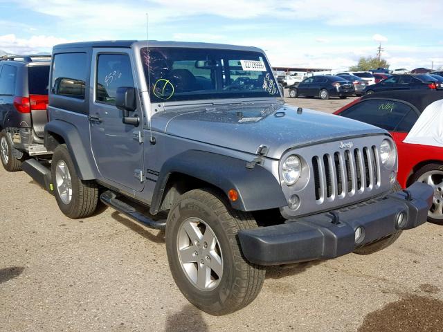 1C4AJWAG8FL627326 - 2015 JEEP WRANGLER S SILVER photo 1