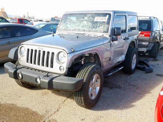 1C4AJWAG8FL627326 - 2015 JEEP WRANGLER S SILVER photo 2