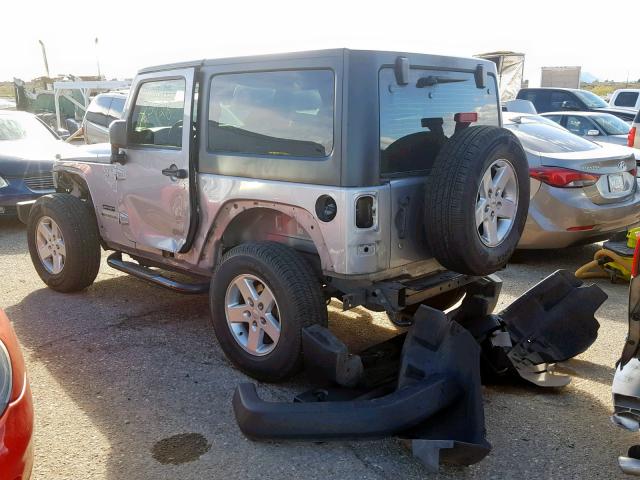 1C4AJWAG8FL627326 - 2015 JEEP WRANGLER S SILVER photo 3