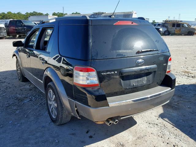 1FMDK02W48GA40660 - 2008 FORD TAURUS X S BLACK photo 3