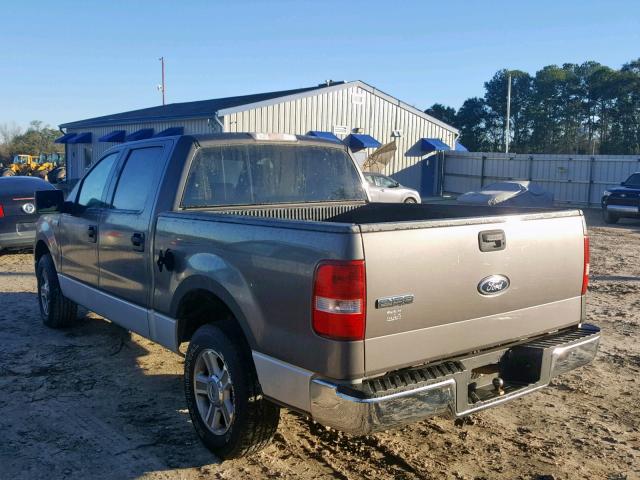 1FTRW12W25KC14996 - 2005 FORD F150 SUPER GRAY photo 3