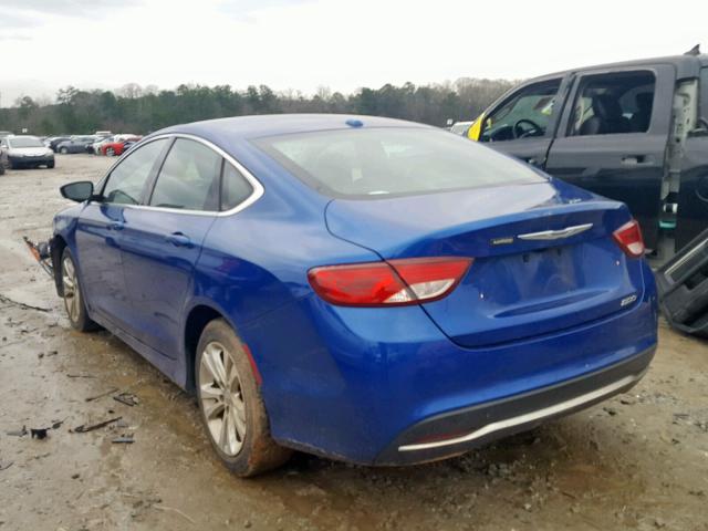 1C3CCCAB0GN106990 - 2016 CHRYSLER 200 LIMITE BLUE photo 3