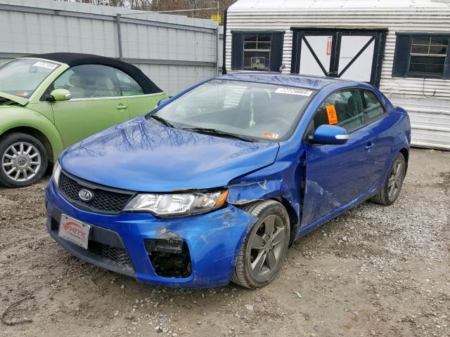 KNAFU6A24A5165598 - 2010 KIA FORTE EX BLUE photo 2