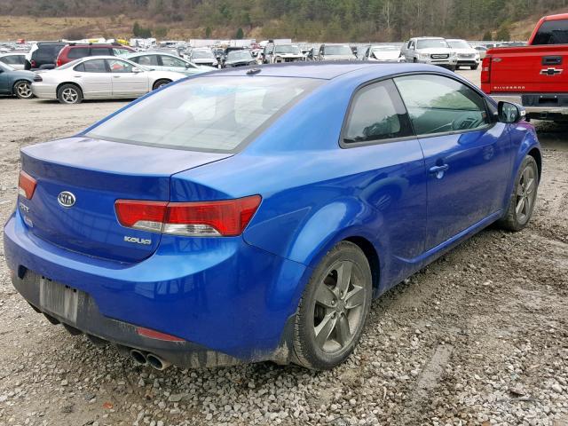 KNAFU6A24A5165598 - 2010 KIA FORTE EX BLUE photo 4