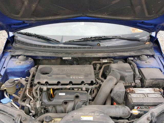 KNAFU6A24A5165598 - 2010 KIA FORTE EX BLUE photo 7