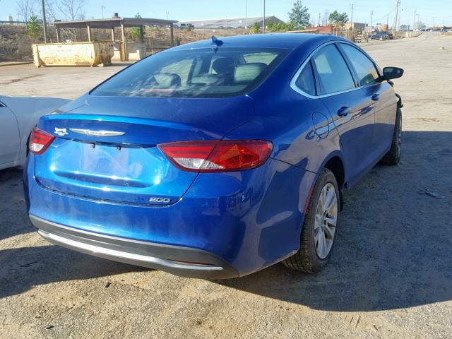 1C3CCCAB2GN194683 - 2016 CHRYSLER 200 LIMITE BLUE photo 4