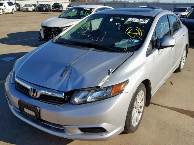 19XFB2F98CE035046 - 2012 HONDA CIVIC EXL GRAY photo 2