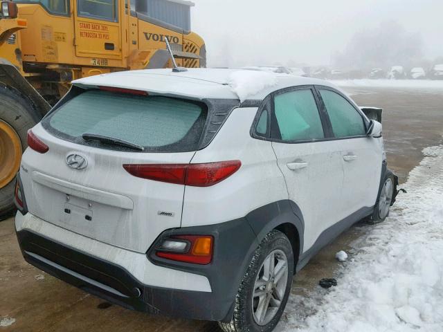 KM8K1CAA7JU094530 - 2018 HYUNDAI KONA SE WHITE photo 4