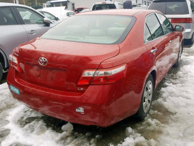 4T4BE46K79R073559 - 2009 TOYOTA CAMRY BASE RED photo 4