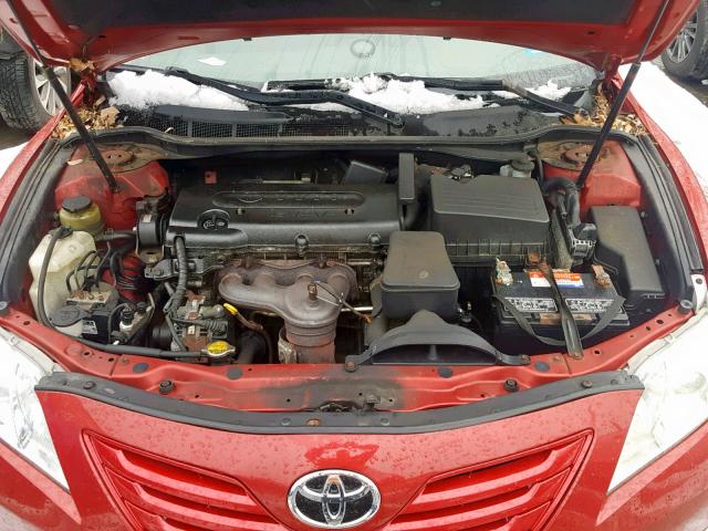 4T4BE46K79R073559 - 2009 TOYOTA CAMRY BASE RED photo 7
