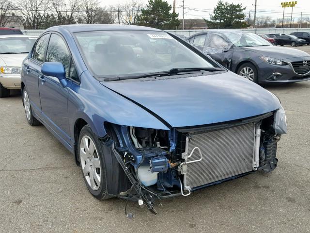 1HGFA16568L004596 - 2008 HONDA CIVIC LX BLUE photo 1