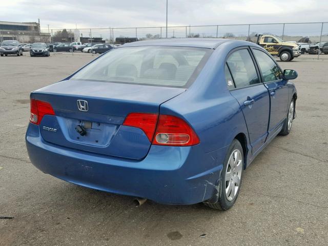 1HGFA16568L004596 - 2008 HONDA CIVIC LX BLUE photo 4