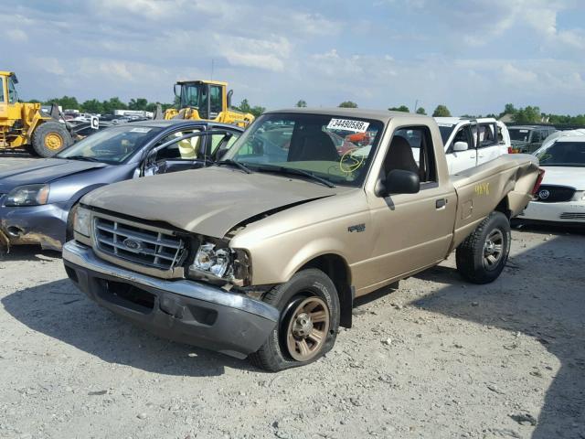 1FTYR10U72PB26920 - 2002 FORD RANGER GOLD photo 2