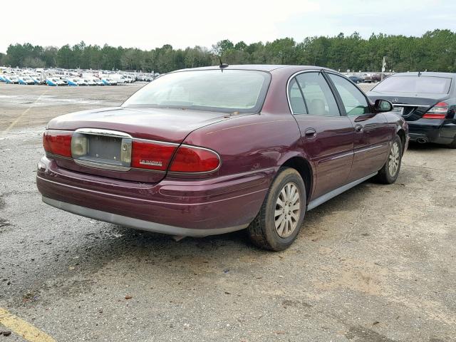 1G4HR54K95U188434 - 2005 BUICK LESABRE LI MAROON photo 4